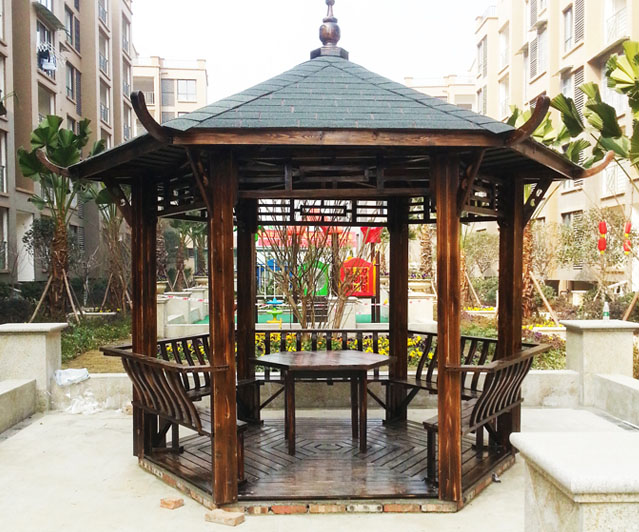 防腐木凉亭